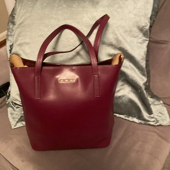 Michael Kors Burgundy Tote Bag - Picture 2 of 10